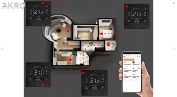 ESCO TC-720BWiFi CZARNY Termostat pokojowy do piec